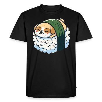 Sushi - Men's Premium Organic T-Shirt - black - Front - Nico (187cm)