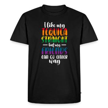 Tequila Sunrise Booze Party Mexico Gift - Men's Premium Organic T-Shirt - black - Front - Nico (187cm)