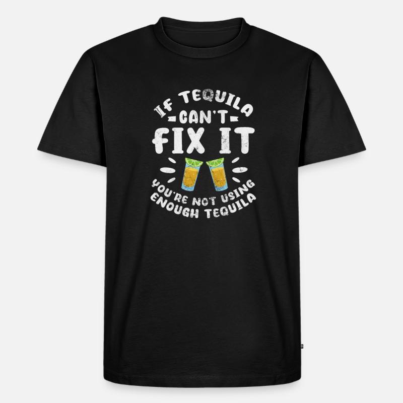 Tequila - Männer Premium Bio T-Shirt - Schwarz