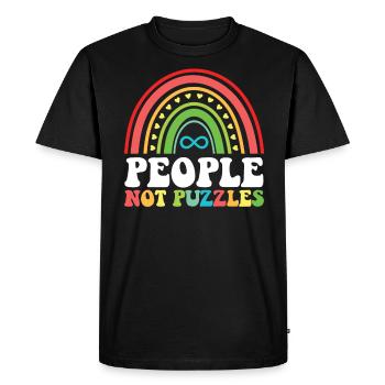 Autism Awareness Day Autistic Gift - Men's Premium Organic T-Shirt - black - Front - Nico (187cm)