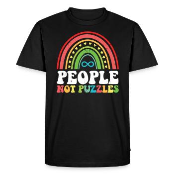 Autism - Men's Premium Organic T-Shirt - black - Front - Nico (187cm)