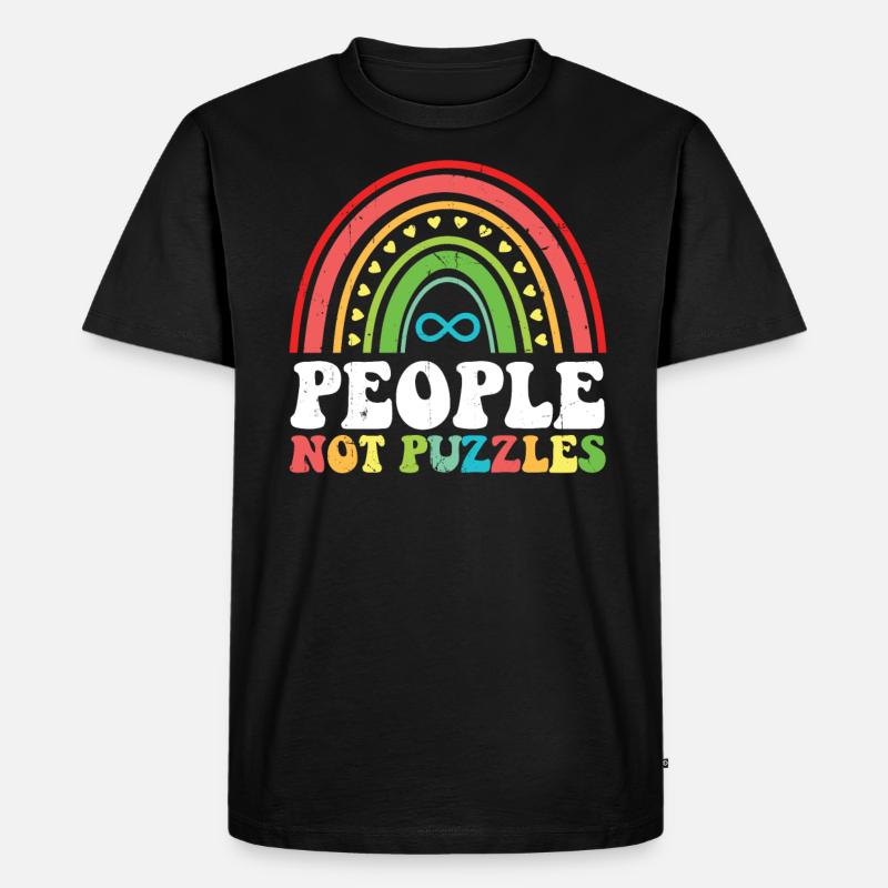 Autismus - Männer Premium Bio T-Shirt - Schwarz