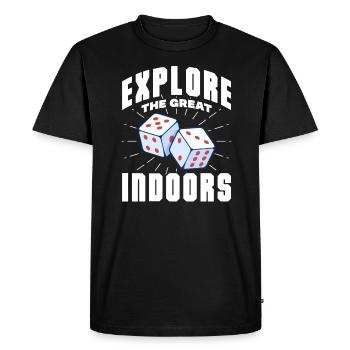 Jeux de société Jeux de société Jeux de nuit Jeux de société Cadeau - T-shirt Premium bio Homme - noir - Devant - Nico (187cm)