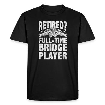 Jeu de cartes de bridge Jeu de cartes Casino Jeu de cartes Cadeau - T-shirt Premium bio Homme - noir - Devant - Nico (187cm)