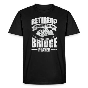 Jeu de cartes de bridge Jeu de cartes Casino Jeu de cartes Cadeau - T-shirt Premium bio Homme - noir - Devant - Nico (187cm)