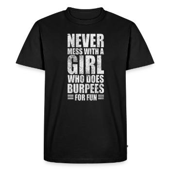 Burpees - T-shirt Premium bio Homme - noir - Devant - Nico (187cm)