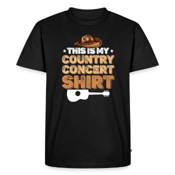 Musique country Cadeau de musique country - T-shirt Premium bio Homme - noir - Devant - Nico (187cm)