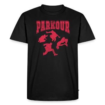Parkour - Men's Premium Organic T-Shirt - black - Front - Nico (187cm)