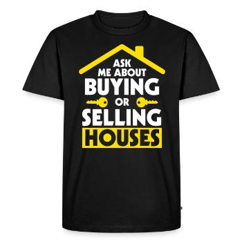 Real Estate Agent Real Estate Agent Gift - Men's Premium Organic T-Shirt - black - Front - Nico (187cm)