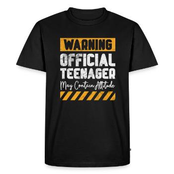 Adolescent - T-shirt Premium bio Homme - noir - Devant - Nico (187cm)