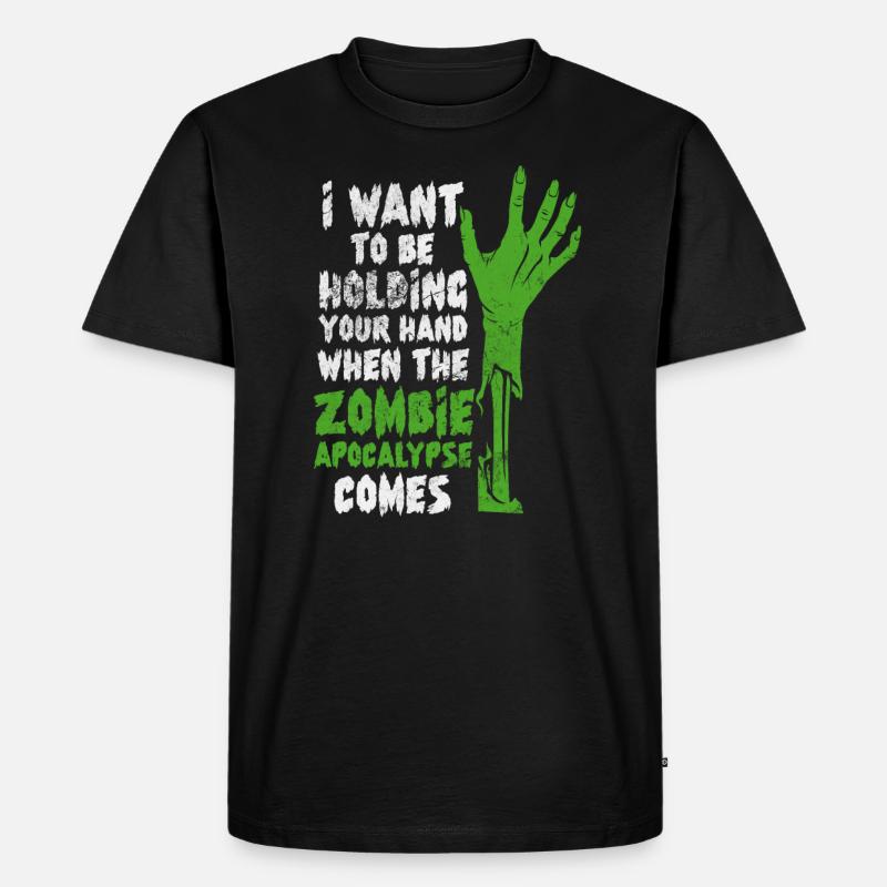 Zombie - Männer Premium Bio T-Shirt - Schwarz