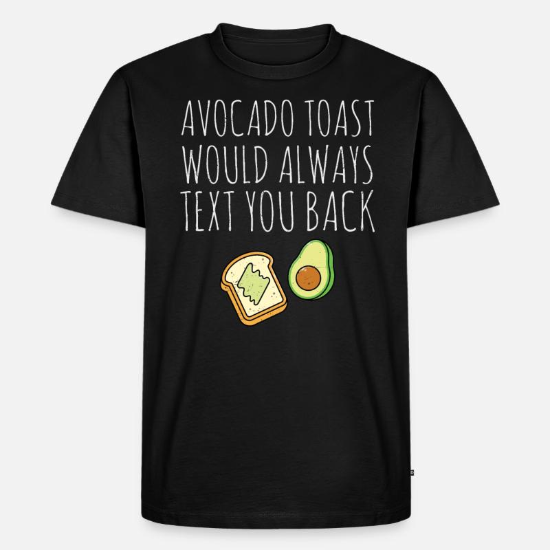 Avocado - Männer Premium Bio T-Shirt - Schwarz