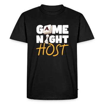 Jeux de société Jeux de société Jeux de nuit Jeux de société Cadeau - T-shirt Premium bio Homme - noir - Devant - Nico (187cm)