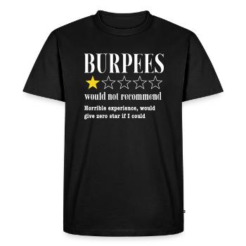 Burpees Fitness Cadeau de musculation Burpee - T-shirt Premium bio Homme - noir - Devant - Nico (187cm)