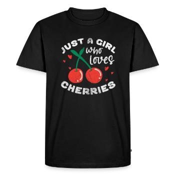 Cerise - T-shirt Premium bio Homme - noir - Devant - Nico (187cm)