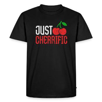 Cerise - T-shirt Premium bio Homme - noir - Devant - Nico (187cm)