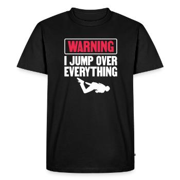 Cadeau Parkour Parkur Parcur Sport - T-shirt Premium bio Homme - noir - Devant - Nico (187cm)