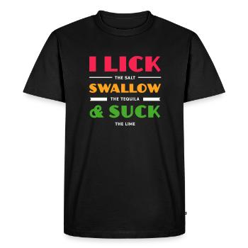 Tequila Sunrise Booze Party Mexico Gift - Men's Premium Organic T-Shirt - black - Front - Nico (187cm)