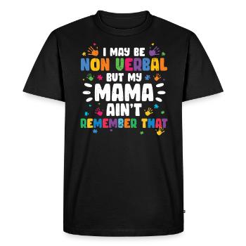 Autism - Men's Premium Organic T-Shirt - black - Front - Nico (187cm)