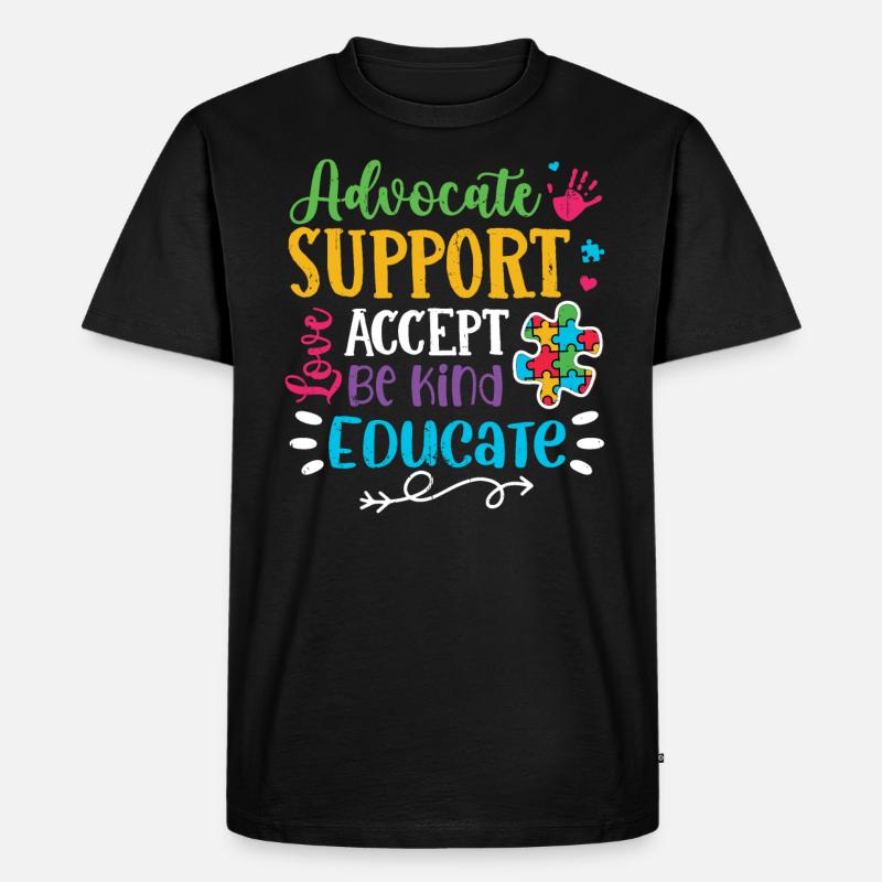 Autismus - Männer Premium Bio T-Shirt - Schwarz
