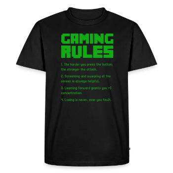 Jeux de société Jeux de société Jeux de soirée Jeux Cadeau - T-shirt Premium bio Homme - noir - Devant - Nico (187cm)