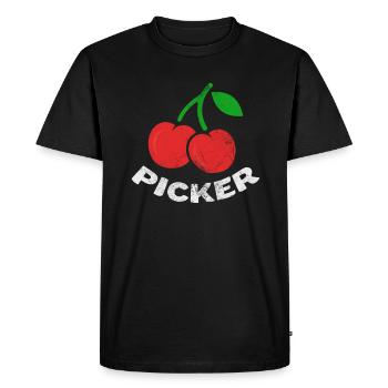 Cerise - T-shirt Premium bio Homme - noir - Devant - Nico (187cm)