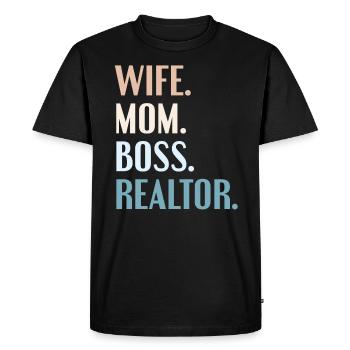 Real Estate Agent Real Estate Agent Gift - Men's Premium Organic T-Shirt - black - Front - Nico (187cm)