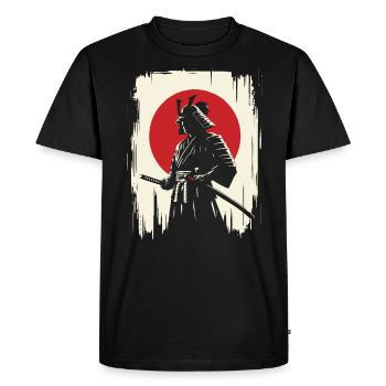 Samouraï Ronin épée guerrier de combat cadeau - T-shirt Premium bio Homme - noir - Devant - Nico (187cm)