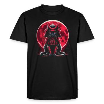 Samouraï Ronin épée guerrier de combat cadeau - T-shirt Premium bio Homme - noir - Devant - Nico (187cm)