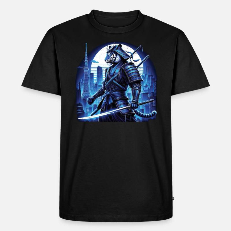 Samurai - Männer Premium Bio T-Shirt - Schwarz