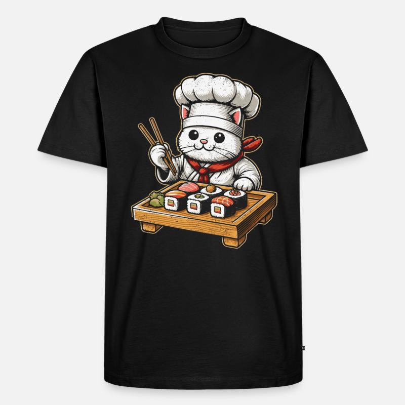 Sushi - Männer Premium Bio T-Shirt - Schwarz