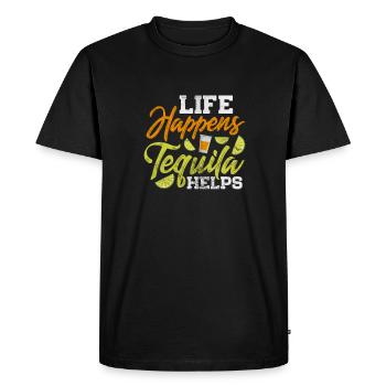 Téquila - T-shirt Premium bio Homme - noir - Devant - Nico (187cm)