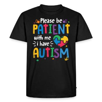 Autism - Men's Premium Organic T-Shirt - black - Front - Nico (187cm)