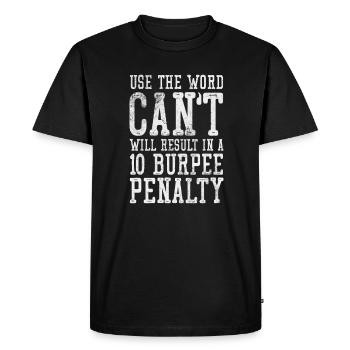 Burpees - T-shirt Premium bio Homme - noir - Devant - Nico (187cm)