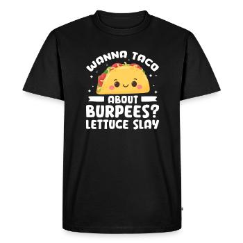 Burpees Fitness Burpee Cadeau de musculation - T-shirt Premium bio Homme - noir - Devant - Nico (187cm)