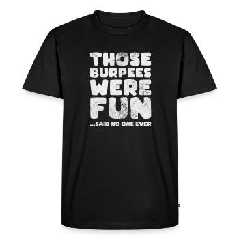 Burpees - T-shirt Premium bio Homme - noir - Devant - Nico (187cm)