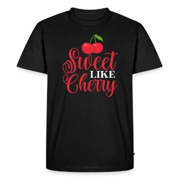 Cerisier Cerisier Fleur de cerisier Fruit Cadeau - T-shirt Premium bio Homme - noir - Devant - Nico (187cm)