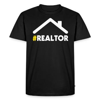 Real Estate Agent Real Estate Agent Gift - Men's Premium Organic T-Shirt - black - Front - Nico (187cm)