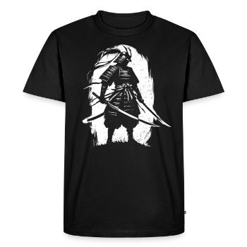 Samouraï - T-shirt Premium bio Homme - noir - Devant - Nico (187cm)