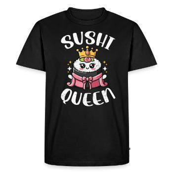 Sushi - Men's Premium Organic T-Shirt - black - Front - Nico (187cm)