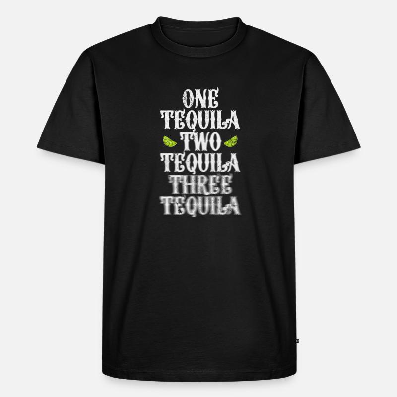 Tequila - Männer Premium Bio T-Shirt - Schwarz