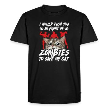 Zombie Zombie Chasseur de Zombie Apocalypse Cadeau - T-shirt Premium bio Homme - noir - Devant - Nico (187cm)