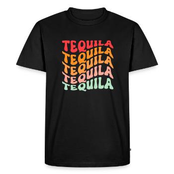 Tequila Sunrise Booze Party Mexico Gift - Men's Premium Organic T-Shirt - black - Front - Nico (187cm)