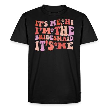 Vieille fille - T-shirt Premium bio Homme - noir - Devant - Nico (187cm)