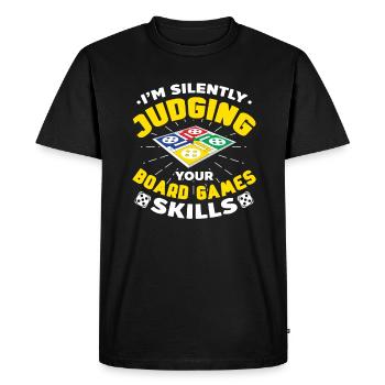 Jeux de société Jeux de société Jeux de soirée Jeux Cadeau - T-shirt Premium bio Homme - noir - Devant - Nico (187cm)