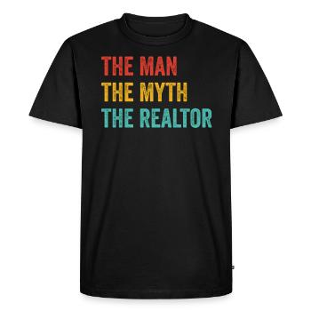 Real Estate Agent Real Estate Agent Gift - Men's Premium Organic T-Shirt - black - Front - Nico (187cm)