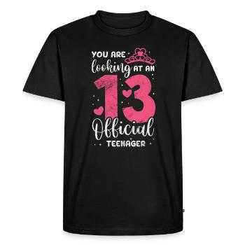 Adolescent - T-shirt Premium bio Homme - noir - Devant - Nico (187cm)