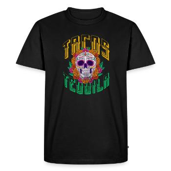 Téquila - T-shirt Premium bio Homme - noir - Devant - Nico (187cm)
