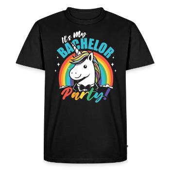 Enterrement de vie de jeune fille de garçon - T-shirt Premium bio Homme - noir - Devant - Nico (187cm)