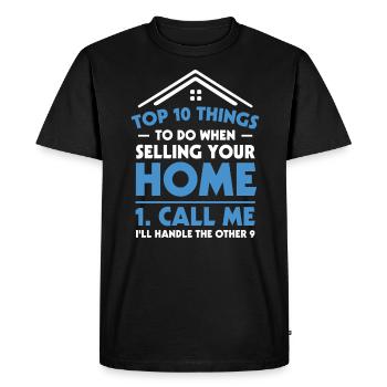 Real Estate Agent Real Estate Agent Gift - Men's Premium Organic T-Shirt - black - Front - Nico (187cm)
